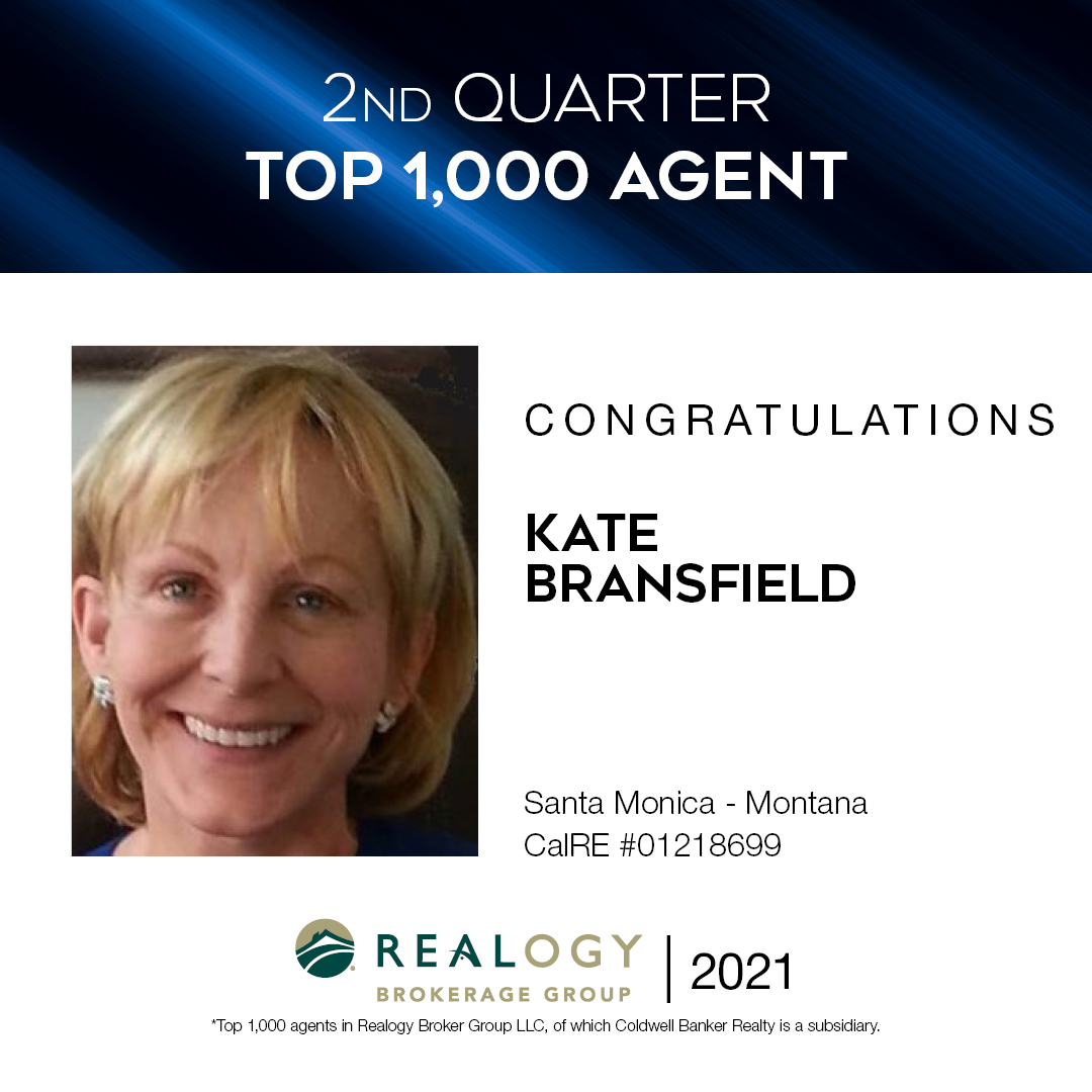Kate Bransfield Award Top 1,000 2nd Quarter 2021